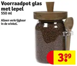 Kruidvat Voorraadpot glas met lepel aanbieding