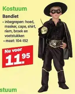 Van Cranenbroek Kostuum Bandiet aanbieding