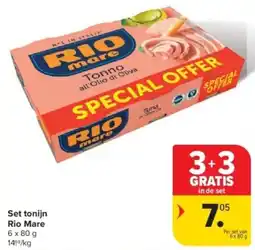 Carrefour Set tonijn Rio Mare aanbieding