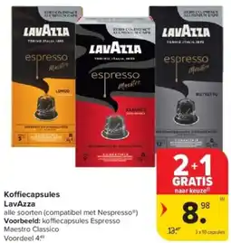 Carrefour Koffiecapsules LavAzza aanbieding