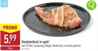 ALDI Konijnenbout in spek aanbieding