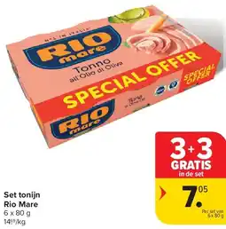 Carrefour Set tonijn Rio Mare aanbieding