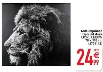 Cora Toile imprimée bedrukt doek lion - leeuw aanbieding