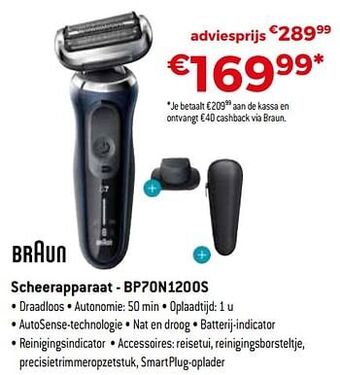 Exellent Braun scheerapparaat - bp70n1200s aanbieding