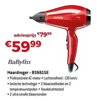 Exellent Babyliss haardroger - bs6615e aanbieding