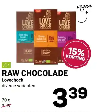 Raw Chocolade Lovechock 70g