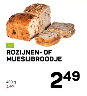 Ekoplaza Rozijnen- of Mueslibroodje 400g aanbieding