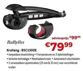Exellent Babyliss krultang - bsc1300e aanbieding