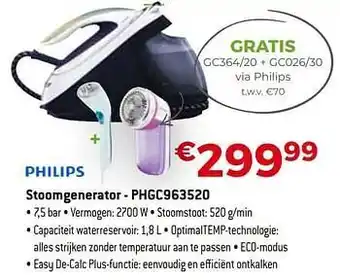Exellent Philips stoomgenerator - phgc963520 aanbieding
