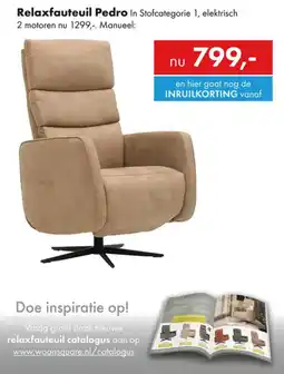 Woonsquare Relaxfauteuil Pedro aanbieding