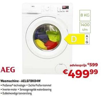 Exellent Aeg wasmachine - ael6fbk84w aanbieding