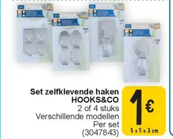 Cora Set zelfklevende haken HOOKS&CO aanbieding