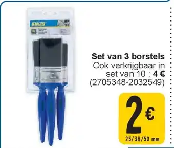 Cora Set van 3 borstels aanbieding