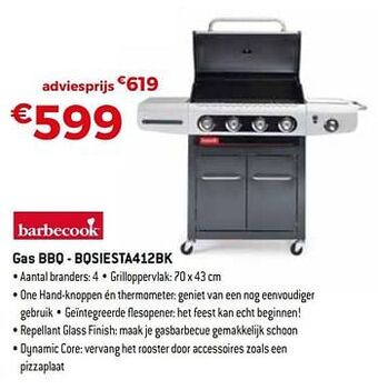 Barbecook gas bbq - bqsiesta412bk