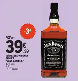 E.Leclerc Jack daniel's tennessee whiskey old N°7 aanbieding