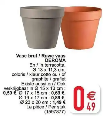 Vase brut - ruwe vaas deroma