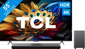 Coolblue TCL QLED 55C61B (2024) + Barre de Son aanbieding