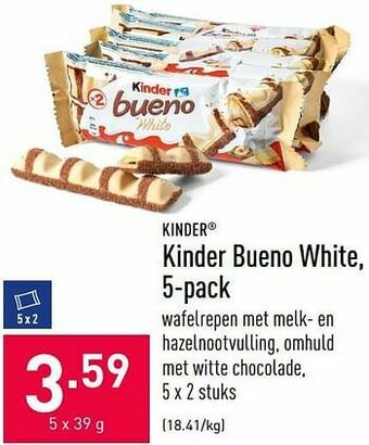 ALDI Kinder bueno white aanbieding