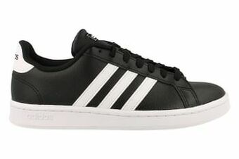 Berca Shoes Adidas Veterschoen Heren Grand Court Cloudfoam Comfort - Zwart aanbieding