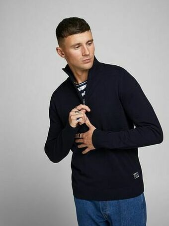 Berca Shoes Jack & Jones Trui Jack&jones Trui Met Rits - Blauw aanbieding