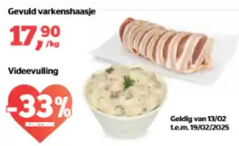 Spar Gevuld varkenshaasje aanbieding