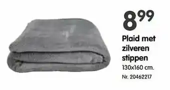 Plaid met zilveren stippen