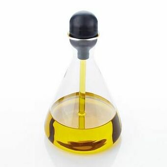 Makro Point-Virgule Oliefles met pipette 250 ml transparant/zwart aanbieding
