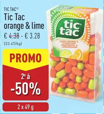 ALDI Tic Tac orange & lime aanbieding