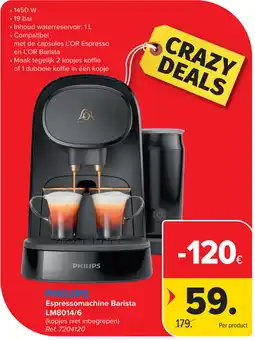 Carrefour Philips Espressomachine Barista LM8014/6 aanbieding