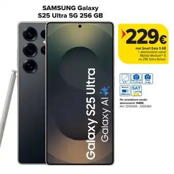 Carrefour Samsung Galaxy S25 Ultra 5G 256 GB aanbieding