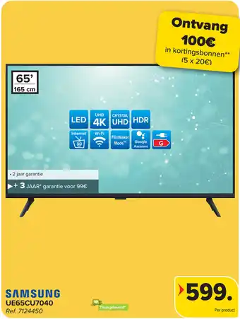 Carrefour Samsung UE65CU7040 aanbieding