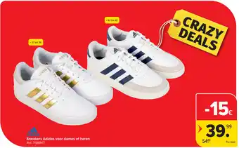 Carrefour Sneakers Adidas voor dames of heren aanbieding