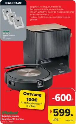 Carrefour iRobot Robotstofzuiger Roomba J9+ Combo aanbieding