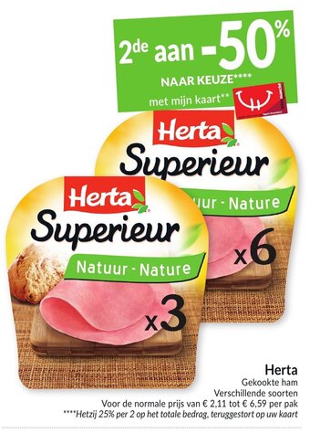 Intermarché Herta Gekookte ham aanbieding