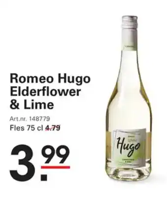 Sligro-M Romeo Hugo Elderflower & Lime aanbieding