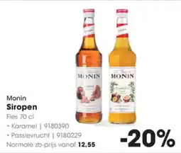 Hanos Monin Siropen aanbieding