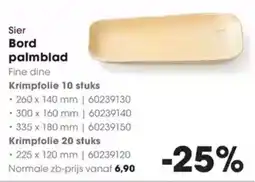 Hanos Sier Bord palmblad aanbieding