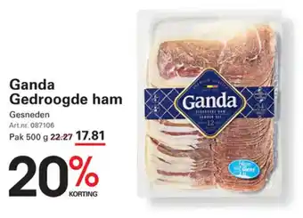 Sligro-M Ganda Gedroogde ham aanbieding