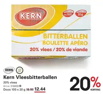 Sligro-M Kern Vleesbitterballen 20% vlees aanbieding