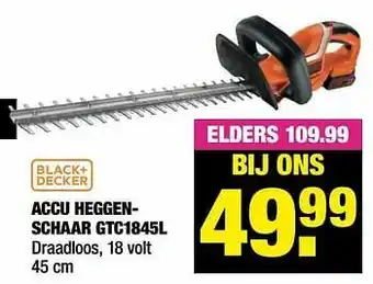 Black + decker accu heggenschaar gtc1845l