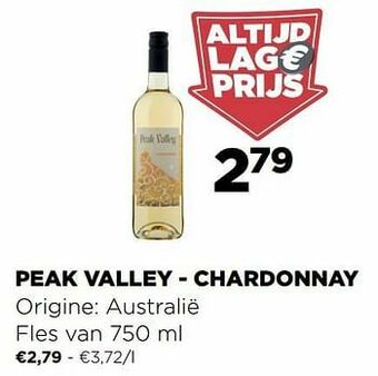 Jumbo Peak valley - chardonnay aanbieding