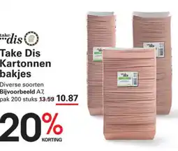 Sligro-M Take Dis Kartonnen bakjes aanbieding