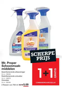 Sligro-M Mr. Proper Schoonmaak- middelen aanbieding