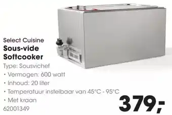 Hanos Select Cuisine Sous-vide Softcooker aanbieding