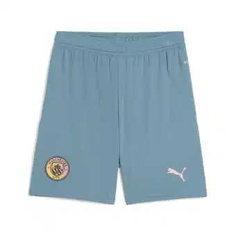 Decathlon Manchester City 24/25 short voor jongeren PUMA Bold Blue Poppy Pink aanbieding