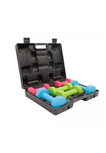 Decathlon Dumbellset - Halterset - Aerobic - 12 kg - In koffer aanbieding