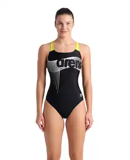 Decathlon Arena Badpak Wake Swim Pro Back Zwart-Zacht Groen aanbieding