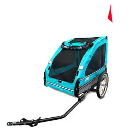 Decathlon Hondenfietskar Met Reflectoren - Blauw/wit - tot 30 KG aanbieding