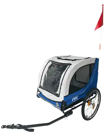 Decathlon Hondenfietskar Met Reflectoren - Blauw/wit - tot 30 KG aanbieding