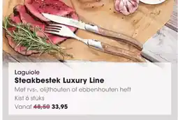 Hanos Laguiole Steakbestek Luxury Line aanbieding